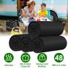 4 Rolls Black Garbage Bags 5.3 Gallons Unscented Disposable Trash Bags Portable Leak Resistant Trash Can Liners for Bathroom Office Kitchen Bedroom Ca