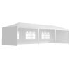 30′L × 10′W × 8.2′H Outdoor Waterproof Canopy Gazebo Patio Party Tent with 3 Window Sidewalls, 2 Zipper Walls for Wedding, Backyard Event & Temporary