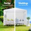 20′L × 10′W × 8.2′H Outdoor Waterproof Canopy Gazebo Patio Party Tent with 4 Window Sidewalls, 2 Zipper Walls for Wedding, Backyard Event & Temporary