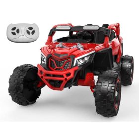 24V 400W Kids Ride On Car UTV W&Parents Remote Control,4-wheel Suspension, 3 Speed, Power Display,Bluetooth,MP3,Music,LED Light, Provide A Speed (Option: HAMIM4002RED)