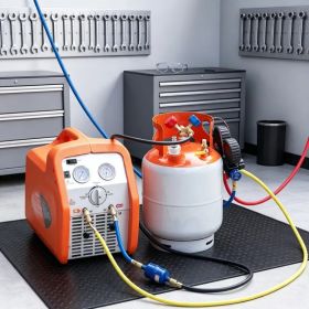30 lb. Refrigerant Recovery Tank with Float Switch & to Adaptor(Only refrigerant recovery tank) (Option: Default title)