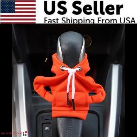 Car Gear Shift Cover Mini Hoodie Gear Shift Cover for Car Shifter Interior Trim (Option: Orange)