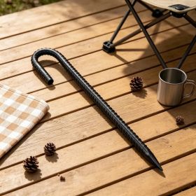 16-Pack 12" Rebar Stakes, Heavy-Duty Galvanized Steel J-Hook Ground Anchors for Fencing, Gardening & Tents (Option: Default title)
