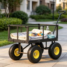 10" Run-Flat Tire & Wheel 2-Pack, 400 lbs Dynamic Load, 450 lbs Static Load, Flat Free Tubeless Replacement for Hand Truck, Utility Cart, Dolly & (Option: Default title)