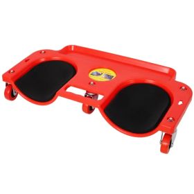 Rolling Knee Creeper Durable Knee Pads With 360 Degree Turn Casters And Tool Tray,for Garage Workshop Garden,Red (Option: Defaulttitle)
