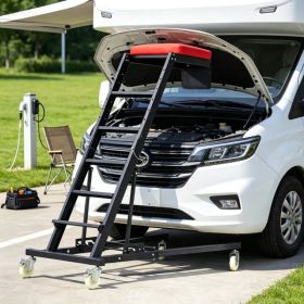 Automotive Topside Creeper (42.5"-64.8"), 400 LBS High Top Engine Creeper with Padded Deck & 4 Swivel Wheels (Option: Default title)