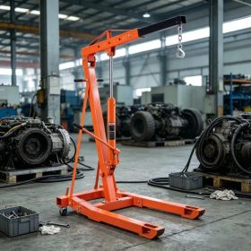 3-Ton Hydraulic Long Ram Jack, Engine Hoist Cylinder with Clevis Base for Garage & Shop Cranes (Option: Default title)