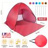 Pop Up Beach Tent Sun Shade Shelter Anti-UV Automatic Waterproof Tent Canopy for 2/3 Man w/ Net Window Storage Bag for Outdoor Beach Camping Fishing P