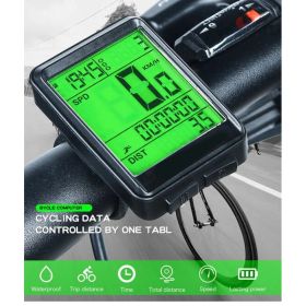 Bike Bicycle Speedometer Cycle Digital Odometer Computer Waterproof LCD Wireless (Option: Wireless)