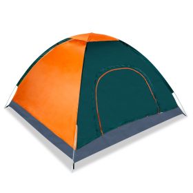 4 Persons Camping Waterproof Tent Pop Up Tent Instant Setup Tent w/2 Mosquito Net Doors Carrying Bag Folding 4 Seasons for Hiking Climbing Adventure F (Option: PopupTentOrange)