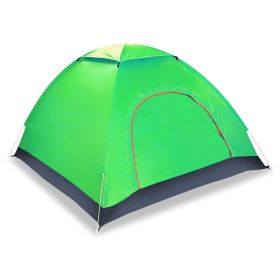 4 Persons Camping Waterproof Tent Pop Up Tent Instant Setup Tent w/2 Mosquito Net Doors Carrying Bag Folding 4 Seasons for Hiking Climbing Adventure F (Option: PopupTentGreen)
