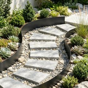 6-Pack Steel Landscape Edging 40 x 6 Inch, Rust-Resistant Bendable Metal Garden Border, Heavy Duty Lawn Edging, Easy-to-Install for Flower Bed, Y (Option: Default title)