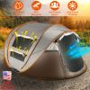 5-8 Person Pop Up Tent Automatic Setup Camping Tent Waterproof Instant Setup Tent with 4 Mosquito Net Windows Carrying Bag for Hiking Climbing Adventu