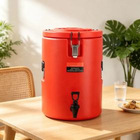 4.5 Gallon Stainless Steel Insulated Beverage Dispenser, Thermal Hot & Cold Drink Server with Spigot Handle, Food-grade, for Restaurant & Drink S (Option: Default title)