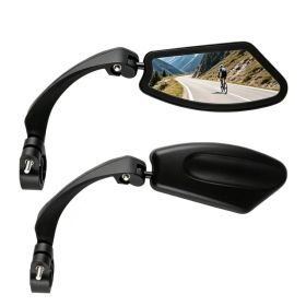 1 Pair Adjustable Bike Mirror HD Wide Angle Handlebar Mount Rear Bicycle View Mirrors (Logistics only For USPS.TK/TMEU only For self-pickup) (Option: Default title)