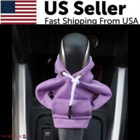 Car Gear Shift Cover Mini Hoodie Gear Shift Cover for Car Shifter Interior Trim (Option: Purple)
