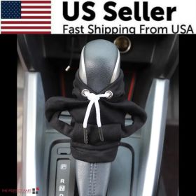 Car Gear Shift Cover Mini Hoodie Gear Shift Cover for Car Shifter Interior Trim (Option: Black)