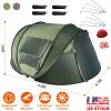 5-8 Person Pop Up Tent Automatic Setup Camping Tent Waterproof Instant Setup Tent with 4 Mosquito Net Windows Carrying Bag for Hiking Climbing Adventu