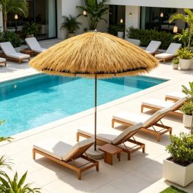 Waterproof Artificial Thatch Roof Roll (1.3 x 3.9 ft) for Bar & Tropical Dcor(Only artificial thatched roof roll) (Option: Default title)