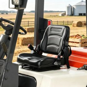 Universal Forklift & Tractor Seat, Adjustable Back with Micro Switch, 6.3-13.4" Slot for Loader & Excavator (Option: Default title)