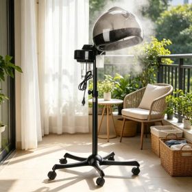 Professional Hair Steamer for Deep Conditioning, 11.81" Hooded Ionic Standing Hair Steamer with 2 Modes, Height-Adjustable with Timer, 5 Wheels ( (Option: Default title)