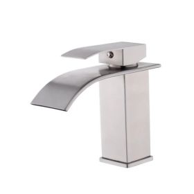 Single Handle Bathroom Faucet Lavatory Faucet Stainless Steel Single Hole-TP, Brushed Nickel[Unable to ship on weekends,usps/fedex] (Option: Default title)