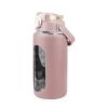 34Oz Glass Water Bottle Sports Water Bottle Motivational Water Bottle Water Intake Tracker Bottle with Straw Time Marker Silicone Sleeve Handle for Gy